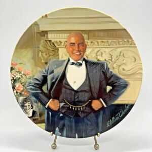 VINTAGE Knowles Daddy Warbucks 1982 - Annie Collectors Plate 8.5" w COA & Box